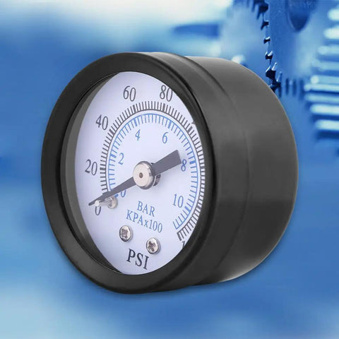 Compact Pressure Gauge With One Eighth NPT Thread, 0 To 160 Psi And 0 To 10 Bar, Mini Meter For Fuel Air Oil And Water, 40mm Dial