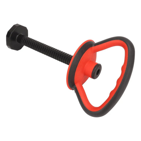 Pro Grade Adjustable Kettlebell Handle With Ergonomic Grip For Weight Plate Training Home Gym Essentials, red and black design.