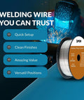 Flux Core MIG Welding Wire.030 E71T-11 Gasless, spool and welder, low splatter, for mild steel projects, outdoor and shop use
