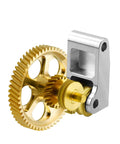 Gold DLC Slant Gear Kit Brass Extruder Gear for Bambu Lab P1P P1S X1C X1E 3D Printers with Golden RNC Nano Coating