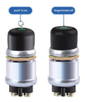 Waterproof Momentary Push Button Switch For 12V To 24V Engines, Heavy Duty Two Pack Engine Start Push To Start Button, black.