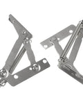 Two Pack 80 Degree Sprung Cabinet Hinges With Soft Close Hydraulic Damper For Lift Up Doors Quiet Anti Slam Top Support For Cupboard And Kitchen