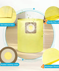 Five Pack Fine Dust Filter Bags For 6 To 9 Gallon Shop Vacuums Replacement Bags For 17584 And 17590 Series CMXZVBE39970