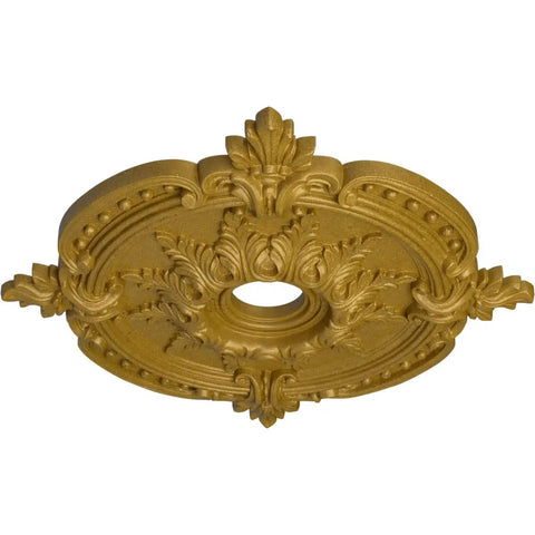 Benson Classic Ceiling Medallion 28 3/8 Inch Outside Diameter 3 3/4 Inch Inner Diameter 1 5/8 Inch Projection Pharaoh's Gold Finish