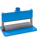 Blue Heavy Duty 12 Inch Press Brake Attachment with 45 Steel Die for precise 90 degree metal bending on shop presses, rust resistant