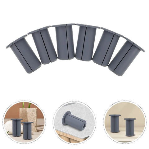 Slick Silicone Cable Grommet Kit That Keeps Your Home And Office Totally Neat With Six Heat Resistant Wall Bushings For Easy Wire Protection And Fast Setup, grey silicone 6-pack