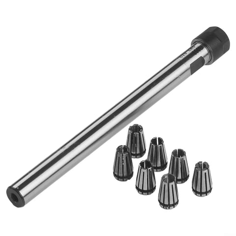 Beefy Steel ER8 Collet Chuck Holder Set 100L Straight Shank 7Pcs Spring Collet Set for CNC Milling and Drilling