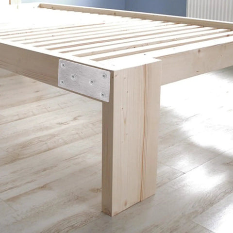 40 Pack 4X2 Inch Heavy Duty Stainless Steel Flat Brackets And Mending Plates With Screws for bed frame support.