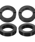 Double Split Shaft Collar For One And Fifteen Sixteenths Inch Shaft, Two Piece Clamping Collar, 3 Inch Outside Diameter, Eleven Sixteenths Inch Width, Black Oxide Steel Lock Collar Clamp, Set Screw Style, Heavy Duty Industrial Hardware, four-view