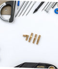Low Profile Solid Brass Invisible Barrel Hinges with tools for Jewelry Boxes and Cabinets 25 Pack