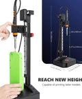 Vertical Heat Set Insert Tool Press With 90W Soldering Iron M2 M8 Heat Set Tips, 210mm guide, installing brass nut