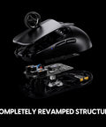 Next Level Wireless Gaming Mouse Dropping Beast Mode Accuracy With Raised Rear Hump And Slim Waist Profile Engineered For Tight Claw Grips detailed interior view.