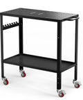 Heavy Duty Welding Table Workbench With Rock Solid 1200 Pound Capacity Plus 36 By 18 Inch Surface Rust Proof Finish Made For Busy Shop Floors Garage Crews And Fabricators Built To Last on caster wheels.