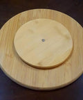 Acacia Lazy Susan With Blue Resin Art, 10 Inch Turntable With Resin Finish for kitchen cabinets or pantry use, wood base