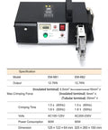 Heavy Duty Electric Terminal Crimping Machine With Auto Wire Strip And Cut Functions showing control panel and crimping section.