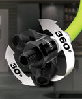 Ball Swivel End Air Hose With Three Eighth Inch By Six Foot Length, Heavy Duty Lightweight Hybrid Polymer That Is Kink Free