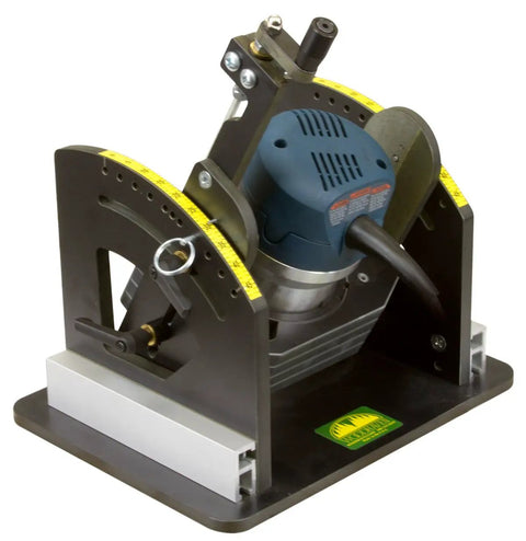 Professional Rock Solid Router Molding Jig Cuts Killer Profiles Safely Without Tilting Works With Standard Bits For Easy Edge Trimming And Cabinet Build, featuring a precision-mounted motor.