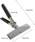 6 Inch Hand Seamer With Straight Jaw For Sheet Metal Bending And Flattening, ergonomic handle, dimensions labeled