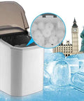 Compact Automatic Countertop Ice Maker cranks out fresh cubes in eight flat minutes with food-grade durable shell.