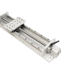 Heavy Duty Aviation Aluminum 6061 Three Axis Sliding Table With 16 Inch Ball Screw Linear Stage, top view showing precise alignment.