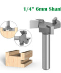 1 Inch 3 Tooth T Slot Router Bit With Solid Carbide Woodworking Cutter Shank for clean grooves in wood with 1/4 inch shank.