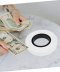 Cash Bundling Tape For Banks And Heavy Duty Paper Strapping Tape 3.5 Inch Width on table with banknotes