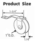 Diagram of 8 Piece 1 Inch Heavy Duty Pro Grade Anti Detonation Sliding Screen Door Roller Replacement Kit With V Bias Bent Tension Springs size