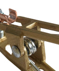 Close-up of Heavy Duty A-Shape Metal Ground Welding Earth Clamp With Copper Grip Clip showing details of the copper clip.