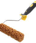 Slick Pineapple Texture Paint Roller Featuring A Heavy Duty Ergonomic Handle And Quick Rinse Sponge Pad with a synthetic surface.
