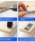 Steps for using Drywall Anchor Kit For Hollow Walls With Screws 30Pcs M6x52mm Zinc Plated Steel Molly Bolts in wood