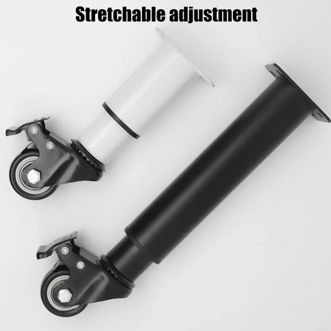 Heavy Duty Metal Adjustable Furniture Legs With Casters For Smooth Rolling No Fuss Coffee Table Legs And Cabinet Hardware Replacement