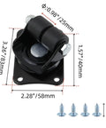Low Profile Dual Wheel Swivel Casters 1 Inch Wheel 4 Pack Nylon Wheel Heavy Duty Caster Set With Pre Drilled Mounting Plate