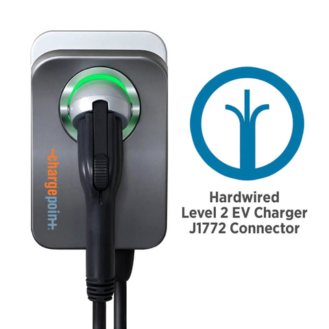 Hardwired Level 2 Home EV Charger J1772 Fast Smart Battery Power For Electric Cars With App Control 240 Volt Amp