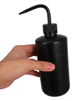 Two Pack Plastic Squeeze Bottles With Curved Nozzle For Precise Plant Watering And Cleaning, Perfect For Succulents, Terrariums, And Fish Tank Maintenance, Narrow Space Access, Easy Bottom Cleaning, 500ml black plastic squeeze bottle with curved nozzle