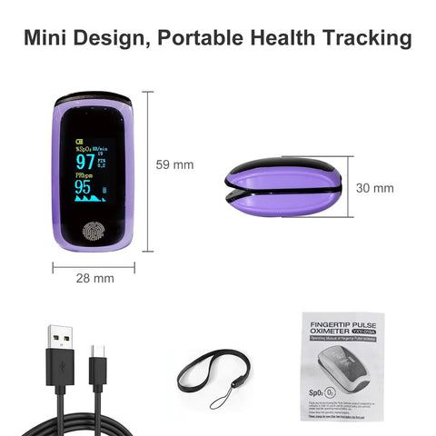 On The Go Handy Finger Pulse Oximeter With Respiration Rate Accurate SpO2 PR And PI Monitor Portable Fingertip O2 Meter