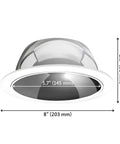 12 Pack 6 Inch Recessed Light Trim Covers With Aluminum Chrome Reflector And White Ring For 6 Inch Housings Works On Remodel Or New Construction Compatible With Halo Elco Juno Nora Elite Commercial Electric And Par30 Par38 BR30 BR38 BR40 Bulbs, dimensions shown