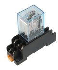 Heavy Duty 35mm DIN Rail DPDT Power Relay With 8P Pins, AC 24V Coil, Socket Included, 10A 240VAC And 28VDC