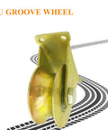 Heavy Duty Sliding Gate Wheel With 3 Inch Track Roller Built To Handle Heavy Gates Galvanized Steel Groove Wheel For Outdoor Use Anti Corrosion Coating Up To 1102 Lbs Load Capacity Fits 0.87 Inch Slot Width And 3.11 Inch Wheel Diameter