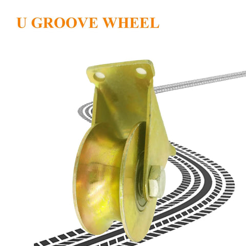 Heavy Duty Sliding Gate Wheel With 3 Inch Track Roller Built To Handle Heavy Gates Galvanized Steel Groove Wheel For Outdoor Use Anti Corrosion Coating Up To 1102 Lbs Load Capacity Fits 0.87 Inch Slot Width And 3.11 Inch Wheel Diameter