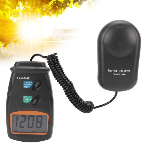 Get Your Lighting Right With A Flexible Illuminance Meter For Office, School, And Factory, 0 To 50000 Lux Range In 3 Gear Modes, Snappy 0.4 Second Sampling, Low Power, Durable ABS Body For Accurate Real Time Light Readings, LX-1010B digital light meter with probe