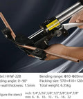 No Sweat One Hand Setup Smooth Gooseneck Bend Heavy Duty Hydraulic Tube Bender with copper tubing in use, model HHW-22B.