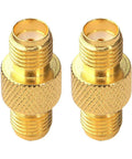 Dual SMA Female To Female Barrel Adapter For FPV Antennas And Wireless LAN Coaxial Connector, Brass Center Pin, Low VSWR.