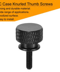 12 Pack M3x10mm Knurled Thumb Screws For PC Case Aluminum Alloy Black Finish Hand Tighten Tool Free Installation Durable Computer Case Screws For Easy Access And Reuse