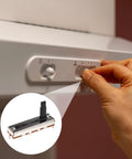 Five Pack Straight Linear Slide Potentiometers 3 Pin B100K 35mm Length 20mm Travel 4x15mm Handle in use on panel