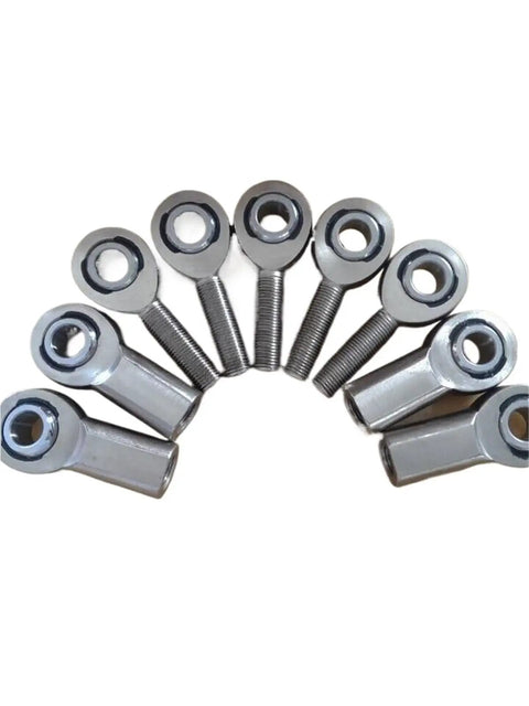 Badass TwoPiece Male Rod Ends Featuring 22Mm Shafts And M22 By 1.5 Threads Forged From Solid Chromoly Steel Double Lip Seals shut out grit, displayed in a curved row.