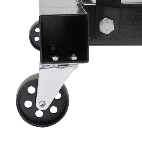 Tough As Nails Folding Engine Hoist With Hydraulic Motor Crane Lift close-up of smooth roller and carbon steel frame.