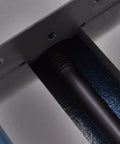 Close-up view of a threaded component inside a Badass Heavy Duty Workbench Vise With Lockdown Precision Clamping.