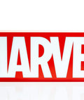 Epic 17-Inch Comics Logo Light Box USB Powered LED Mood Light for Fans showing Marvel logo in red and white.