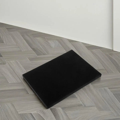 4 Pack Black Hard Foam Blocks 405x305x25mm Shipping Padding Sheets on wooden floor