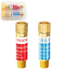 Oxygen And Acetylene Flashback Arrestor Set For Regulators With 9/16-18 Threads End B Size Brass Build In Check Valve